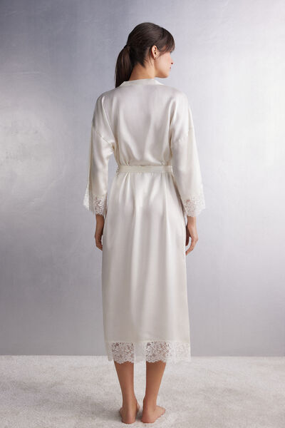 The Most Romantic Season Long Silk Dressing Gown
