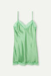 Silk Slip with Lace Insert Detail