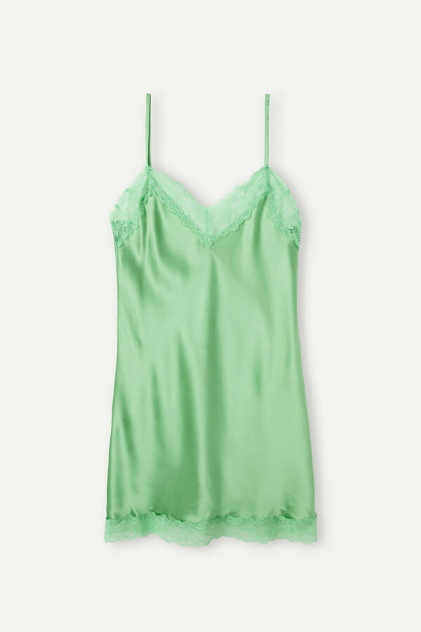 Silk Slip with Lace Insert Detail | Intimissimi