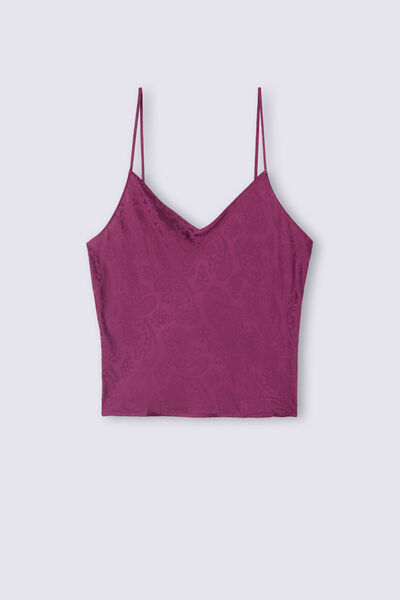 Velvet Paisley Satin Jacquard Top