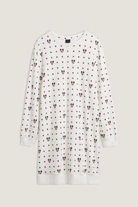 Mickey and Dot Print Interlock Cotton Night Shirt