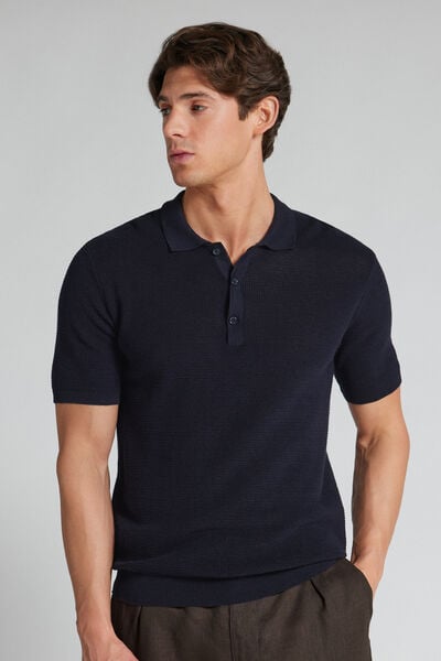 Poloshirt f&uuml;r Herren aus 100&nbsp;% Baumwolle Lochmuster