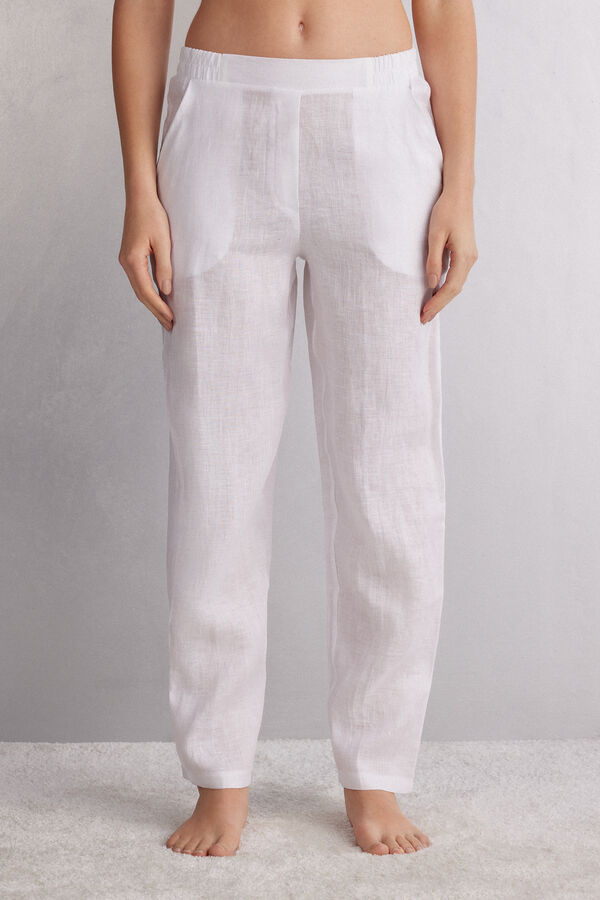 Pantalon en toile de lin