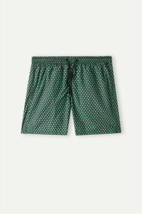 Micro Leaf-Print Swim Shorts