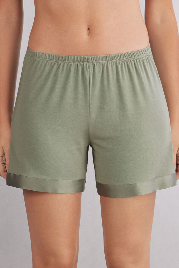 Satin Details Modal Shorts