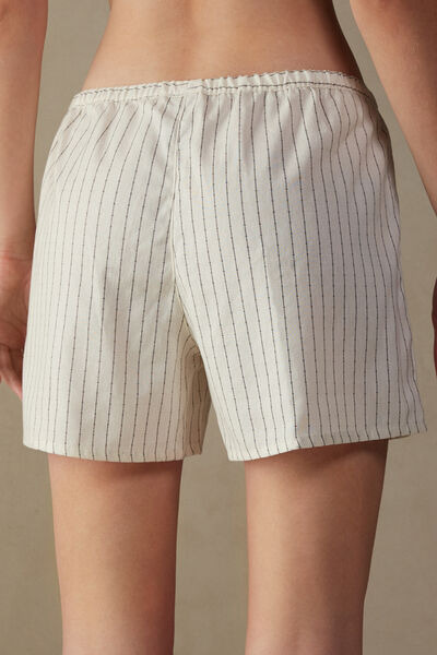 Romantic Heritage Plain Weave Cotton Shorts