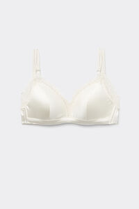 Tiziana Silk and Lace Triangle Bra