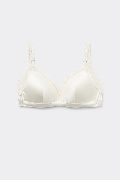 Reggiseno a Triangolo Tiziana in Seta e Pizzo