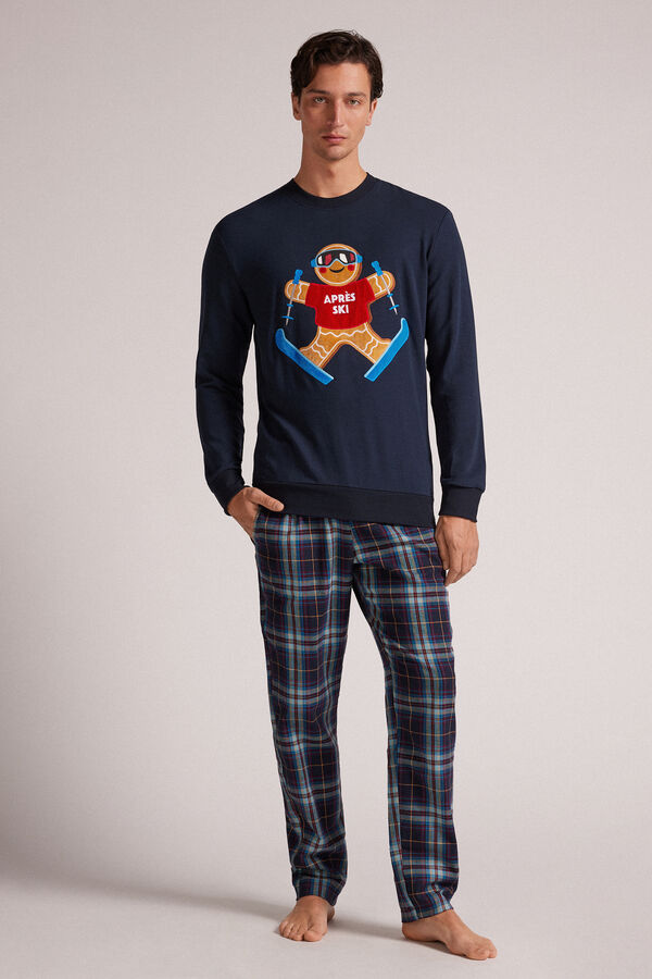 Set de pyjama long en molleton de modal Pain d'épice après-ski