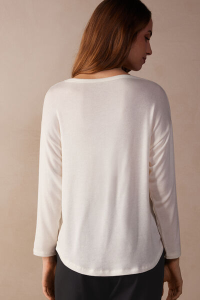Maglia Manica Lunga in Modal Ultrasoft con Cashmere