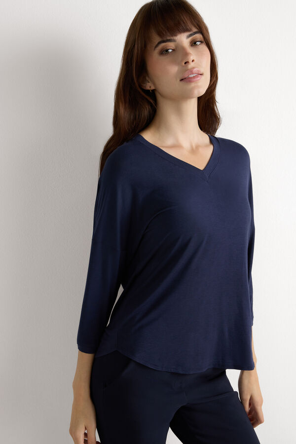 Shirt mit V-Ausschnitt aus Fresh Bamboo