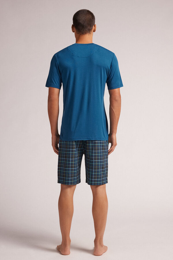 Pijama Curt de Micromodal i Tela de Cotó