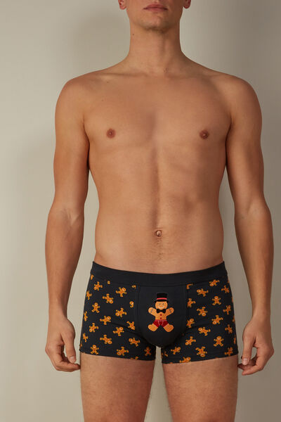 Boxershorts mit Gingerbread-Print aus elastischer Supima®-Baumwolle
