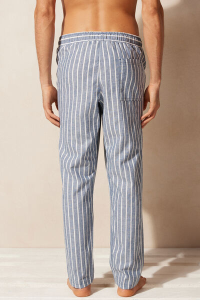 Striped Linen and Cotton Trousers