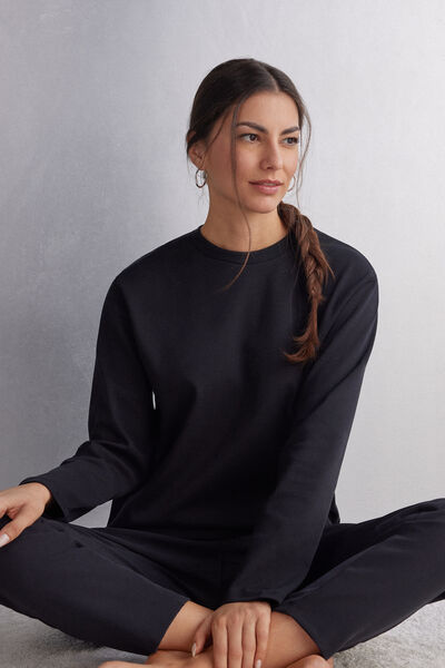 Long-Sleeved Cotton Top