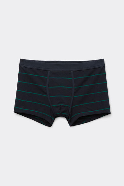 Boxer Cotone Superior Stampa Righe Blu Verde