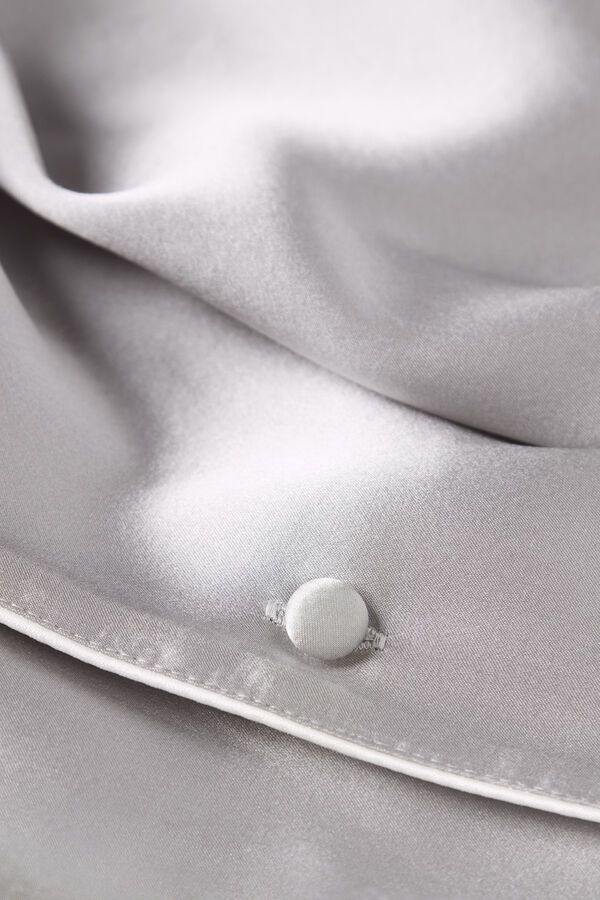 Mannish-Cut Jacket in Silk Satin