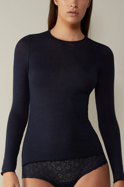 Ultralight Modal and Cashmere Round-Neck Top