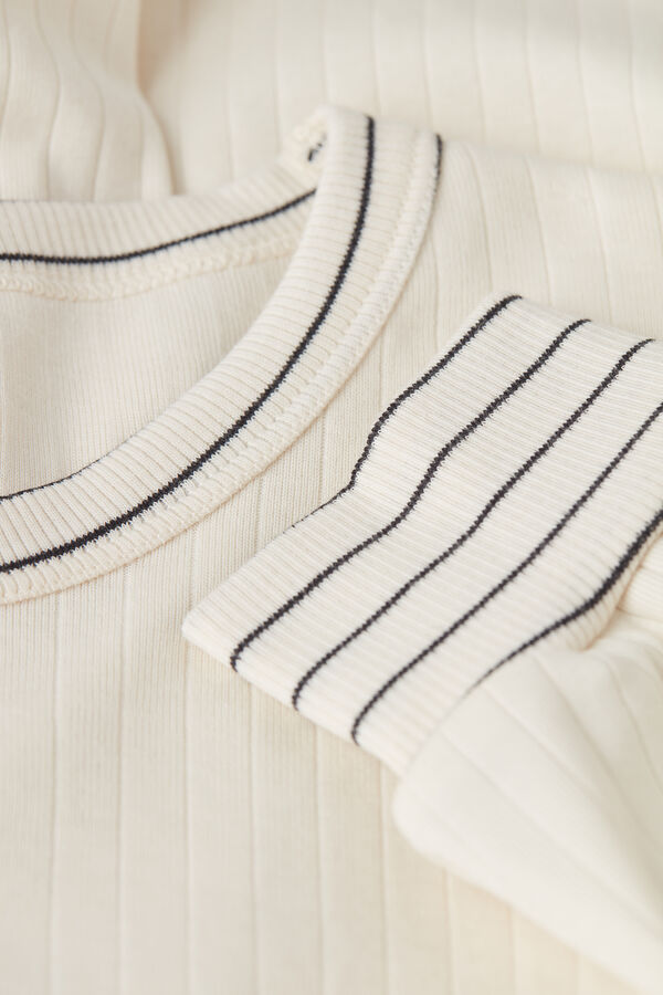 Μακρυμάνικη Μπλούζα Creamy Stripes