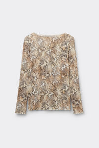 Maglia in Modal Ultralight con Cashmere Stampa Animalier Serpente Seductive Glamour