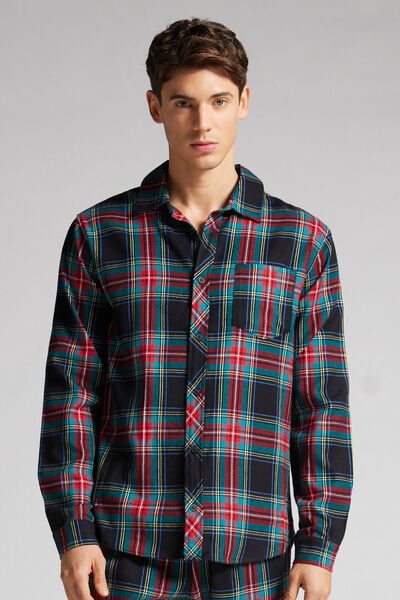 Tartan Brushed Plain-Weave Cotton Shirt