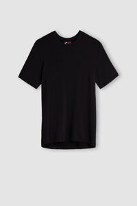 Short-Sleeve Modal-Cashmere Top