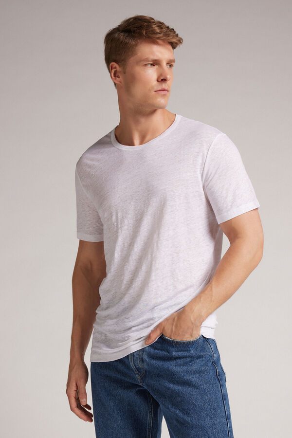 Short-Sleeved Linen T-Shirt