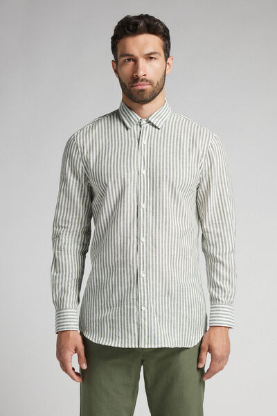 Camicia in Lino e Cotone