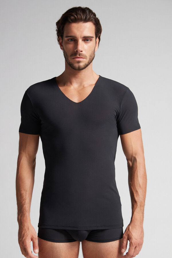 Raw-Edge Micromesh Top