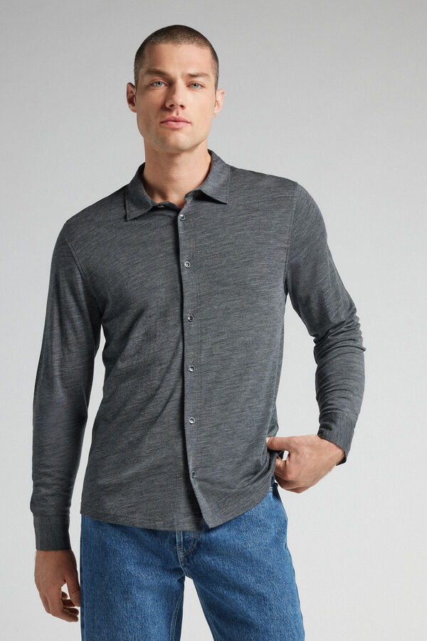 Long Sleeve Shirt in Merino Wool