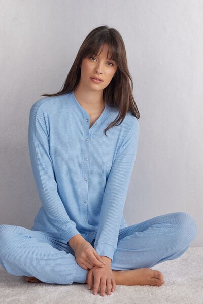 Chic Comfort Long-Sleeved Modal Pyjama Shirt