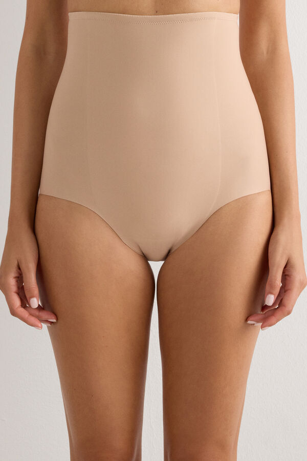 Seamless Microfibre High-Waisted Shaping French Knickers