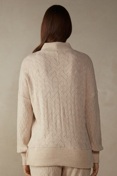 Winter Braid Jacquard Long-Sleeved Jumper