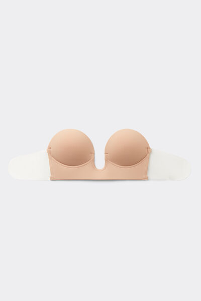 Sujetador Bandeau con Autosujeción y Escote Pronunciado
