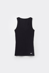 Natural Cotton Wide Shoulder Tank Top