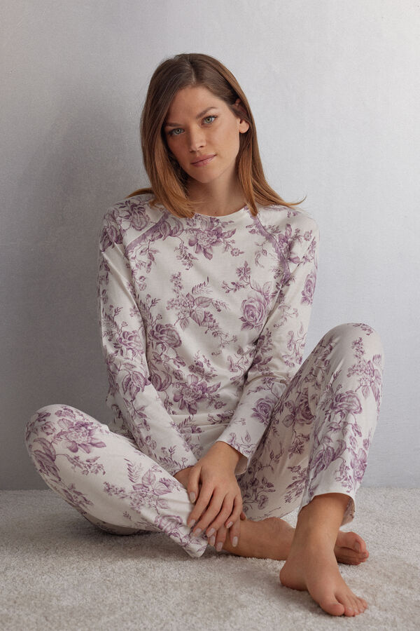 Haut de pyjama manches longues en coton GRACEFUL SIMPLICITY