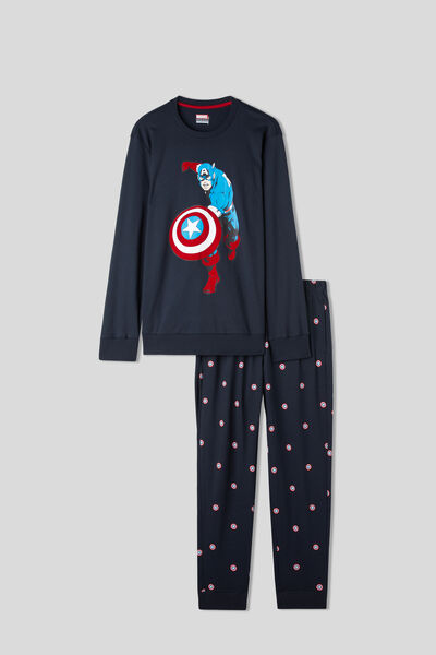 Marvel Captain America Full-length Cotton Pyjamas