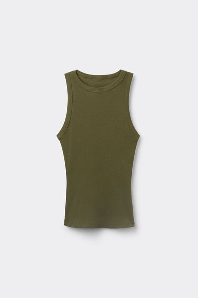 Ribbed Superior Cotton Vest Top