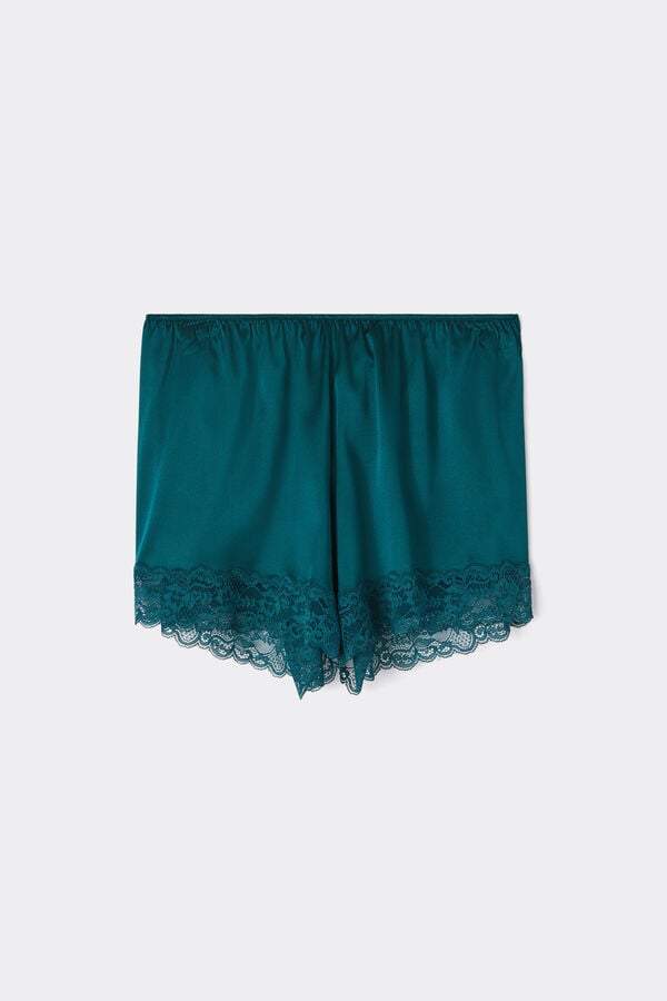 Silk Shorts with Lace
