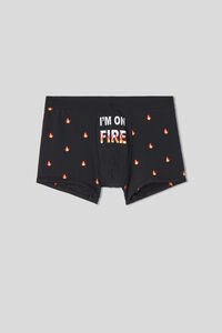 Boxer flammes en coton Supima® élasticisé