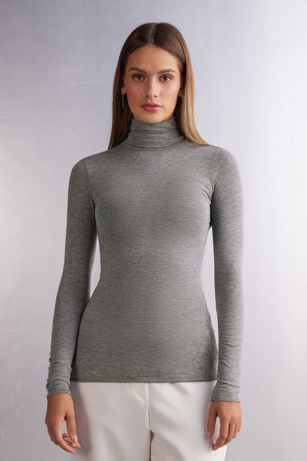 Modal Cashmere Ultralight High-Neck Top