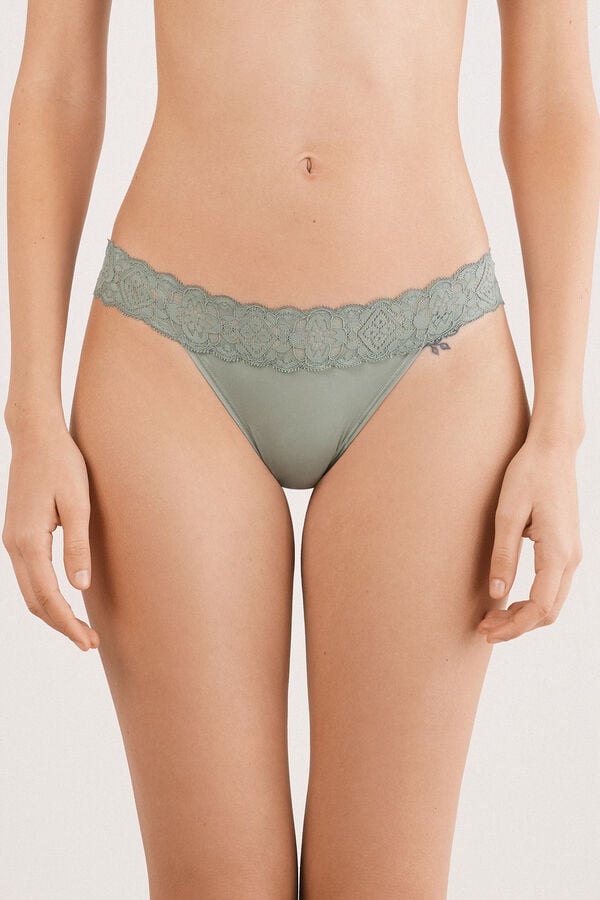 Lace and Microfibre Carioca Brazilian Briefs