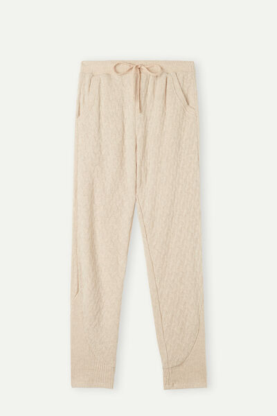 Winter Braid Full-Length Trousers with Cuffed Ankles