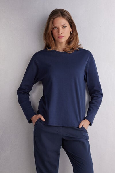 Long-Sleeved Cotton Top