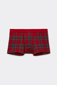 Boxer en coton Superior imprimé tartan de Noël