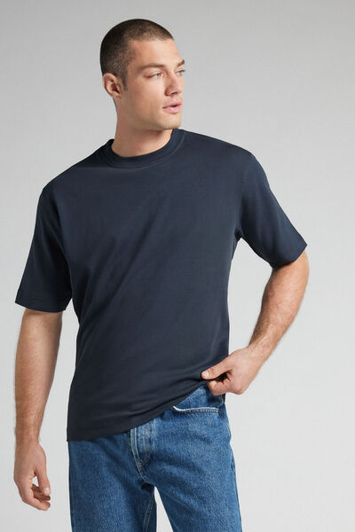 T-shirt Over in Cotone Interlock
