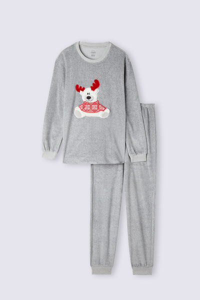 Reindeer Full-Length Chenille Pyjamas