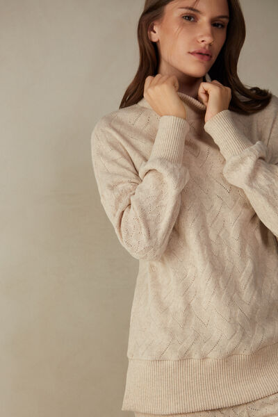 Winter Braid Jacquard Long-Sleeved Jumper