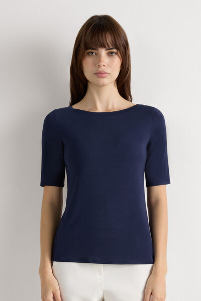 Boat-Neck Fresh Bamboo Top
