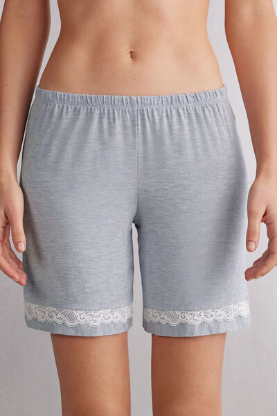 Modal Shorts with Lace Details
